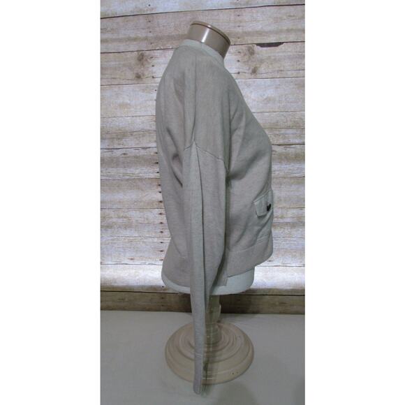 Fossil women's size small cardigan sweater button up light tan short crop - Picture 9 of 9